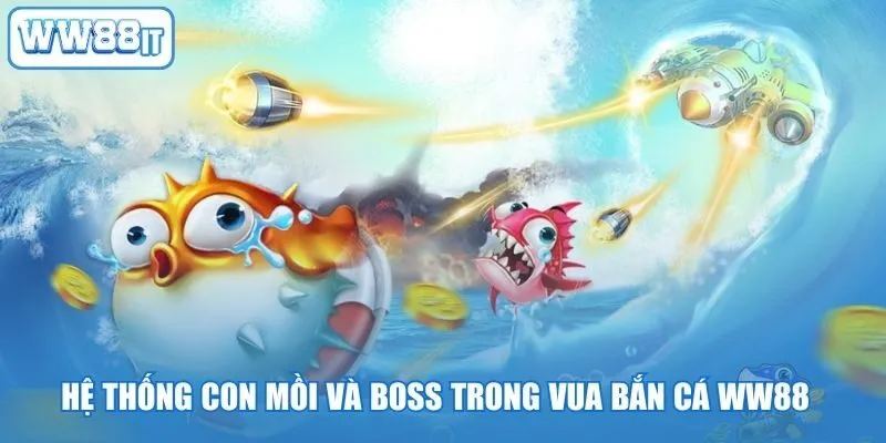 Hệ thống con mồi và Boss trong vua bắn cá WW88